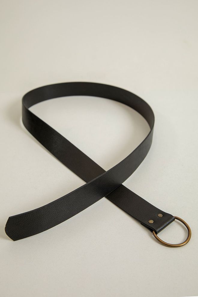 Maxi Modena Small Oval Buckle Women's Belt Black Wholesale Clothing 0