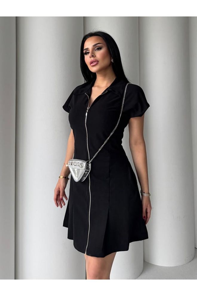 Maxi Modena Vestido Preto Fit And Flare Mini Roupas por atacado 1