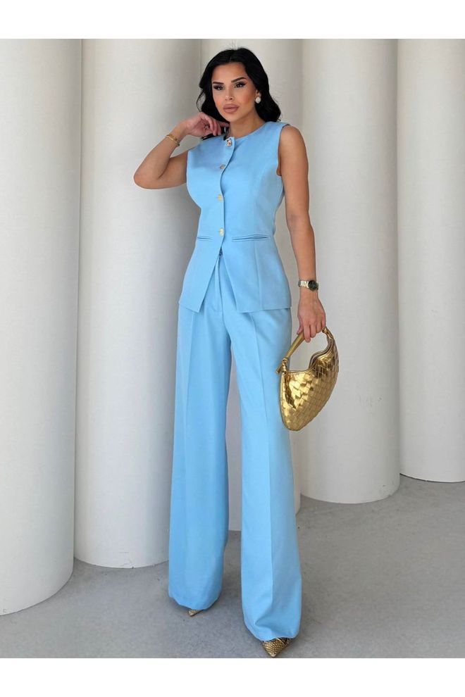 Maxi Modena Abito Blu Formale Elegante Abbigliamento all'ingrosso Formale