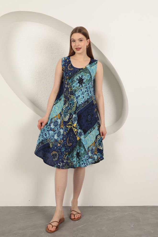 Maxi Modena Viscose Fabric Ethnic Patterned Dress scissors Wholesale Clothing No Fabric