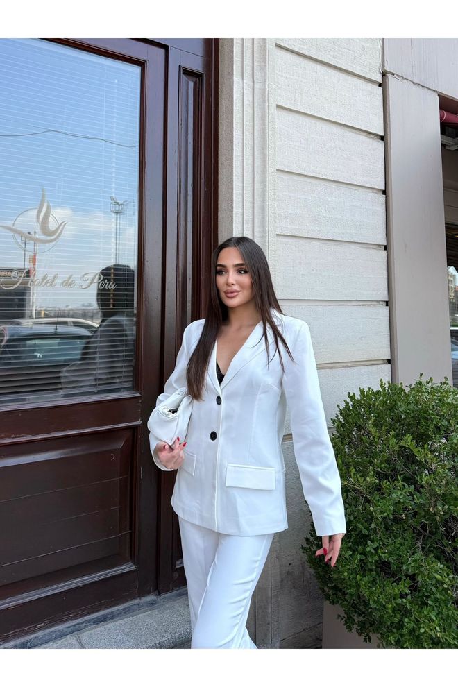 Maxi Modena Bijela Elegantna Formalna Haljina Blejzer Veleprodaja odjeće 1