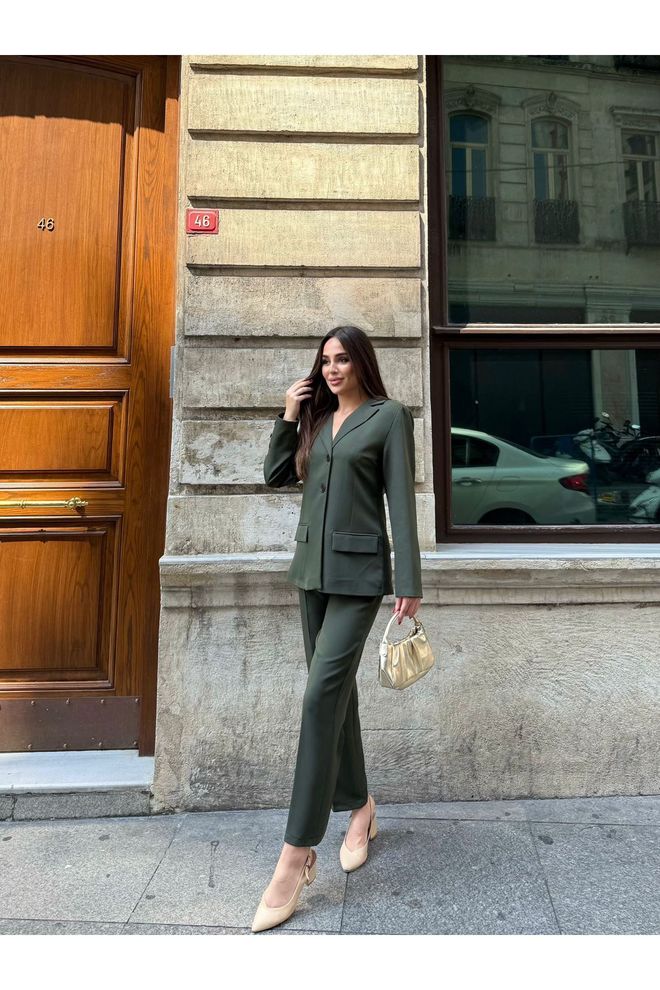 Maxi Modena Zelena Elegantna Formalna Blejzer Haljina Veleprodaja odjeće 1