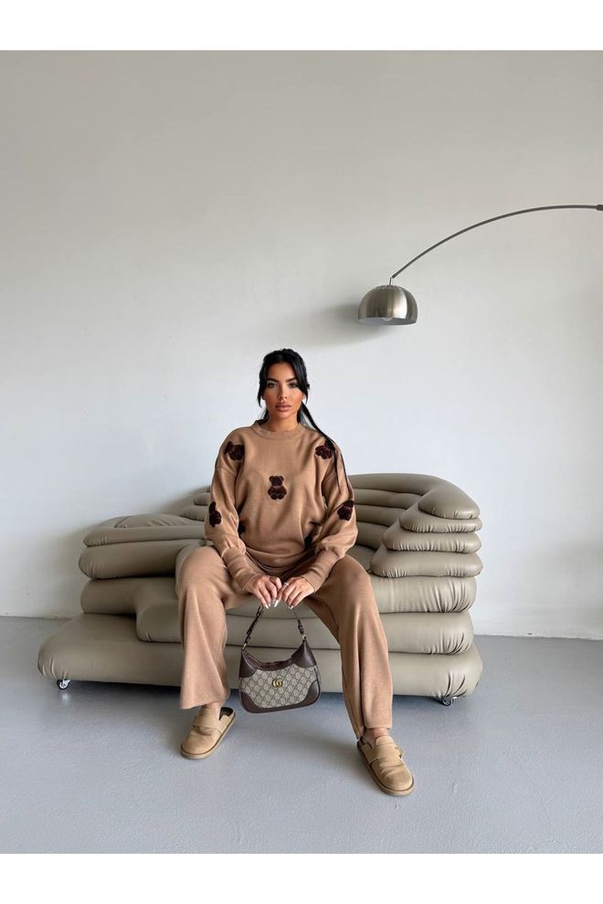 Maxi Modena Σετ Casual Αθλητικό Streetwear Μπεζ Χονδρικό εμπόριο ενδυμάτων Casual