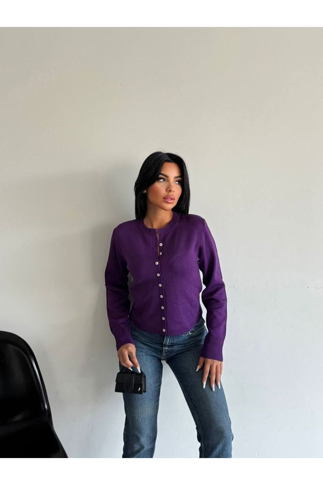 Maxi Modena Purple Casual Elegant Cardigan Wholesale Clothing 1