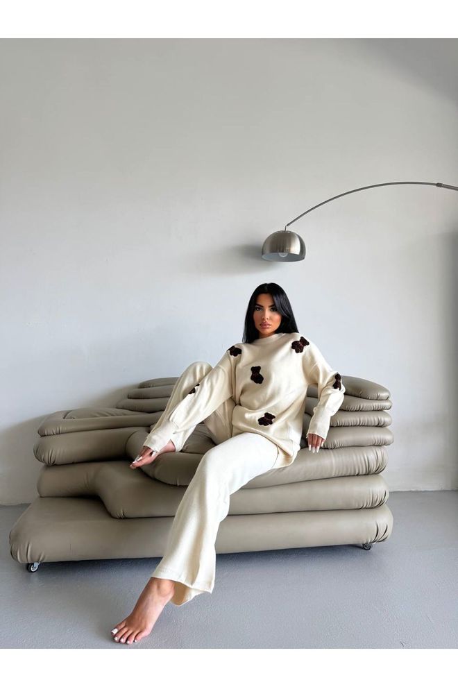 Maxi Modena Σετ Μπεζ Μεγάλα Μεγέθη Casual Αθλητικό Κομψό Χονδρικό εμπόριο ενδυμάτων Casual