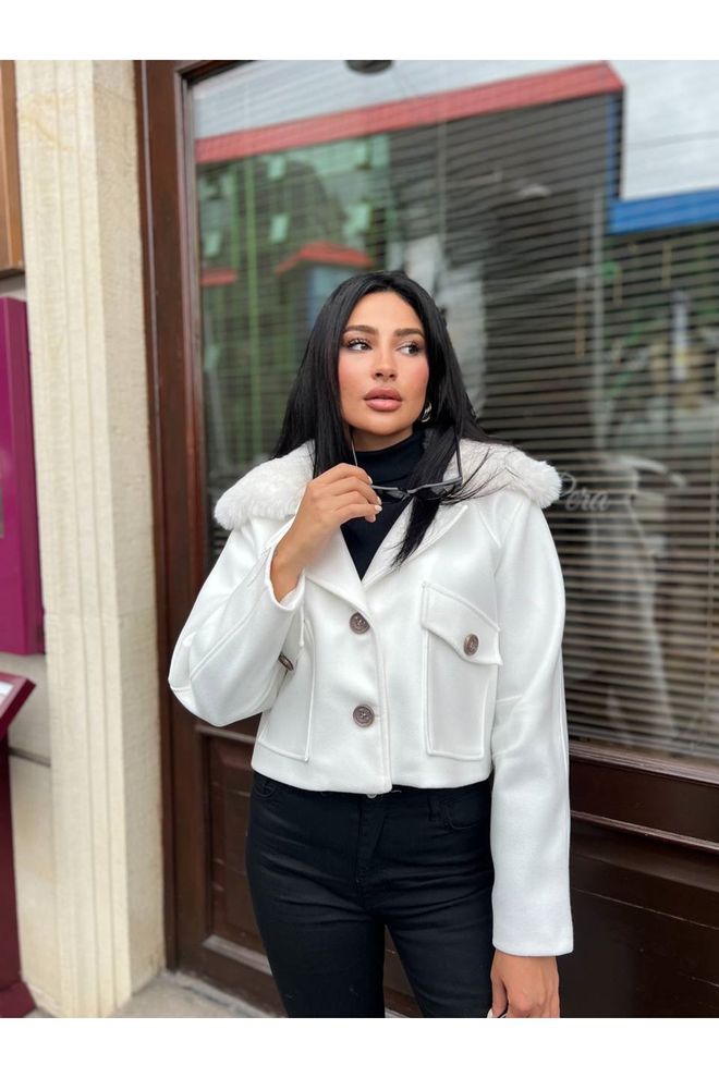 Maxi Modena Белый Однобортный Пиджак Куртка Оптовая продажа одежды Повседневный