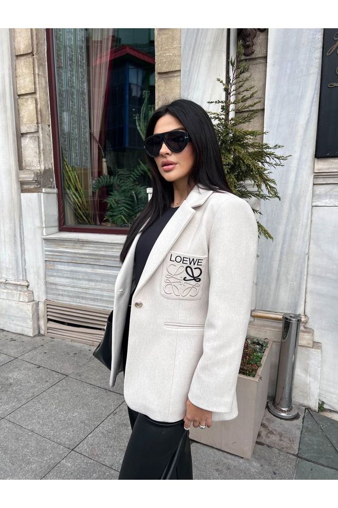 Maxi Modena Μπουφάν Blazer Μονόπετρο Μπεζ Χονδρικό εμπόριο ενδυμάτων Casual