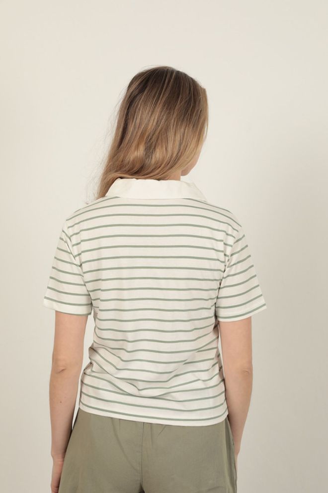 Maxi Modena T shirt Rayé Suprem Fabric Pour Femmes Multicolore Vêtements en gros 5