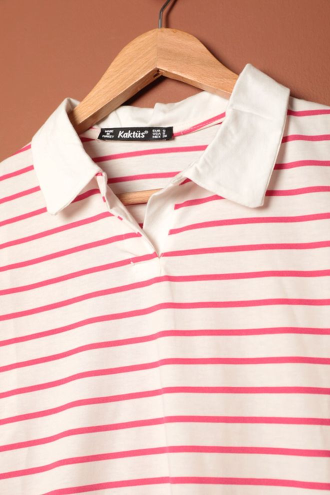 Maxi Modena T shirt Rayé Suprem Fabric Pour Femmes Multicolore Vêtements en gros Pas de tissu