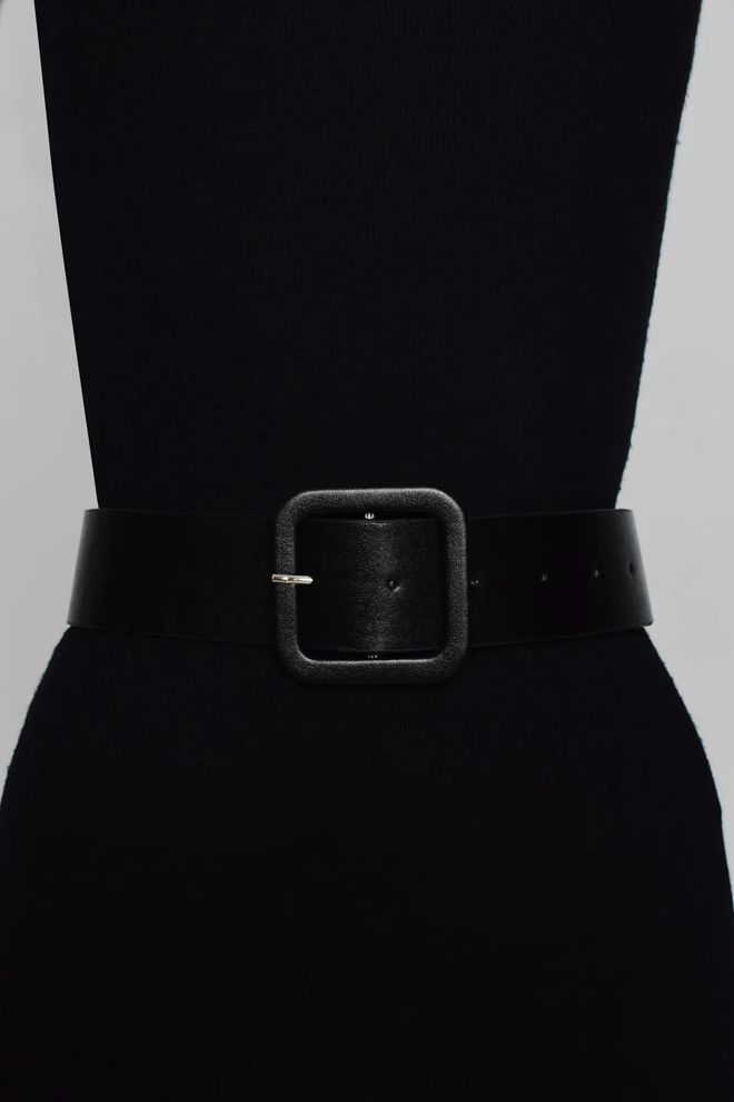Mina Fashion Cinturón Con Hebilla Cuadrada Negro Ropa al por mayor 0