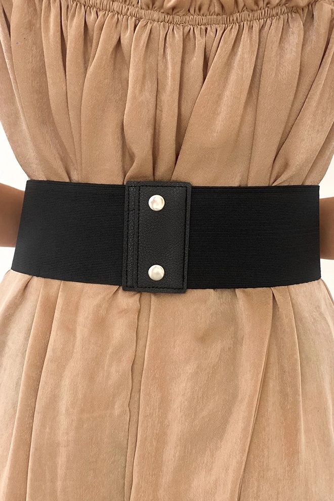Mina Fashion Cinturón Corsé Elástico De Tres Hebillas Negro Ropa al por mayor 0