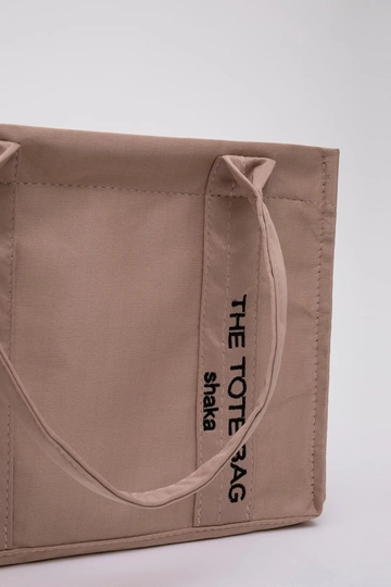 Veľkoobchodný model oblečenia nosí  Taška s dvojitým popruhom Vyšívaná taška na líčenie Taška do ruky a cez rameno
, turecký veľkoobchodný Taška od Mina Fashion