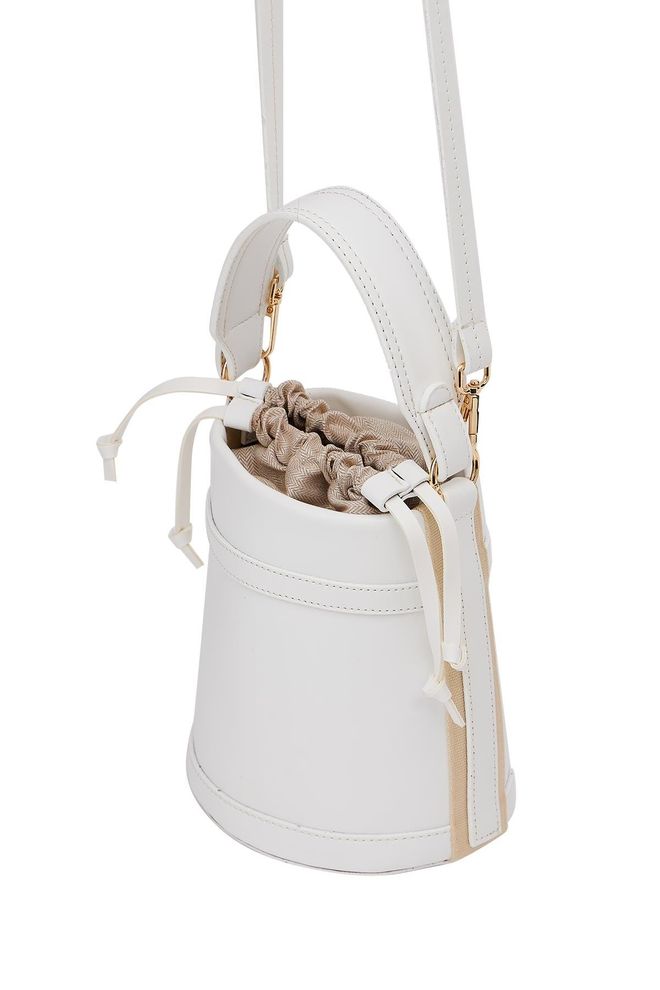 Mina Fashion Contrast Stitched Bucket Hand And Shoulder Bag Wholesale Clothing 0