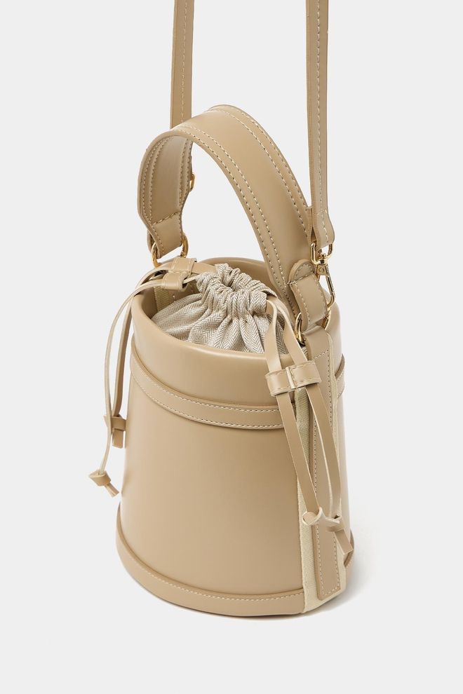Mina Fashion Bolsa De Mão E Ombro Com Costura Contrastante Roupas por atacado 0