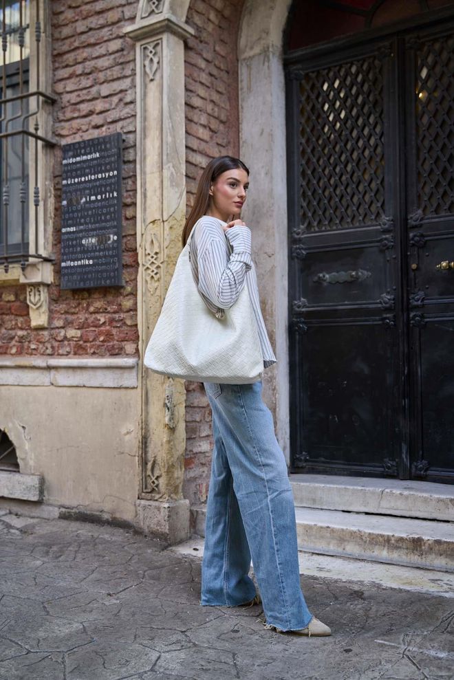 Mina Fashion Bolso De Hombro De Piel Con Estampado De Malla Ropa al por mayor 1