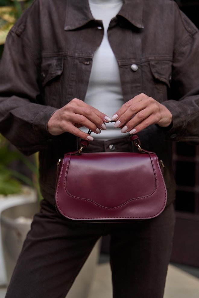 Mina Fashion Torba na ramię i rękę z krzyżowym paskiem z pokrywką bordowy Hurtowa sprzedaż odzieży 5