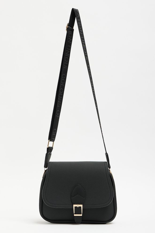Mina Fashion Bolsa de mão e ombro moderna com fivela e fivela preta Roupas por atacado 6