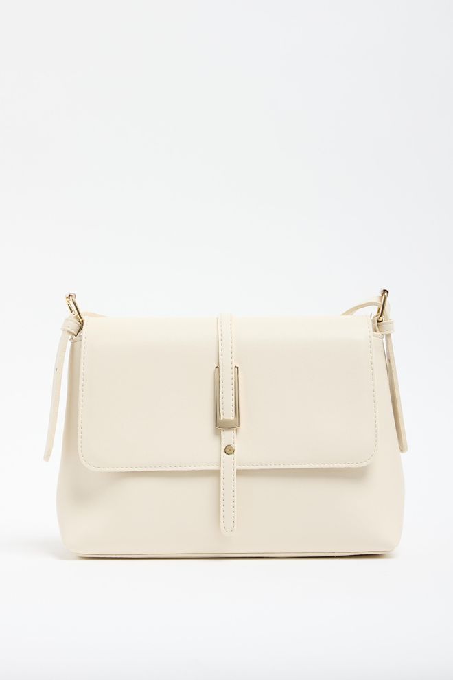 Mina Fashion Bolso de mano y hombro con detalle de hebilla dorada, color crema Ropa al por mayor 5