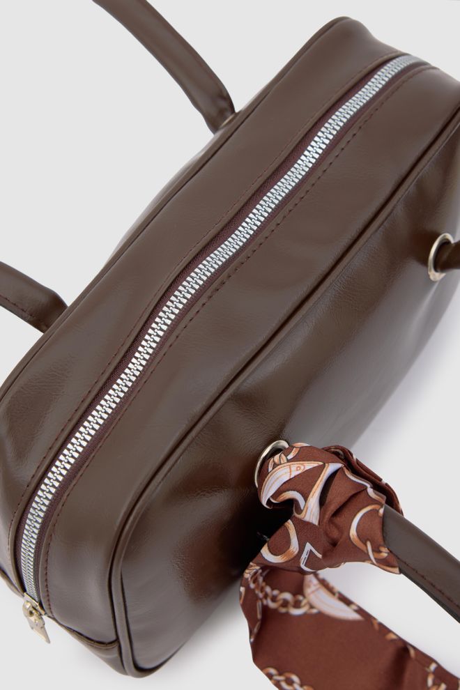 Mina Fashion Bolsa De Baguete Detalhada Com Cachecol Roupas por atacado 2