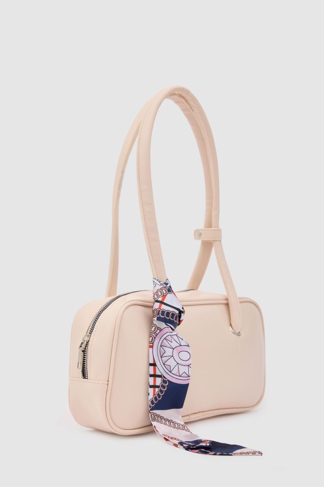 Mina Fashion Scarf Detailed Baguette Bag Wholesale Clothing Synthetic Leather