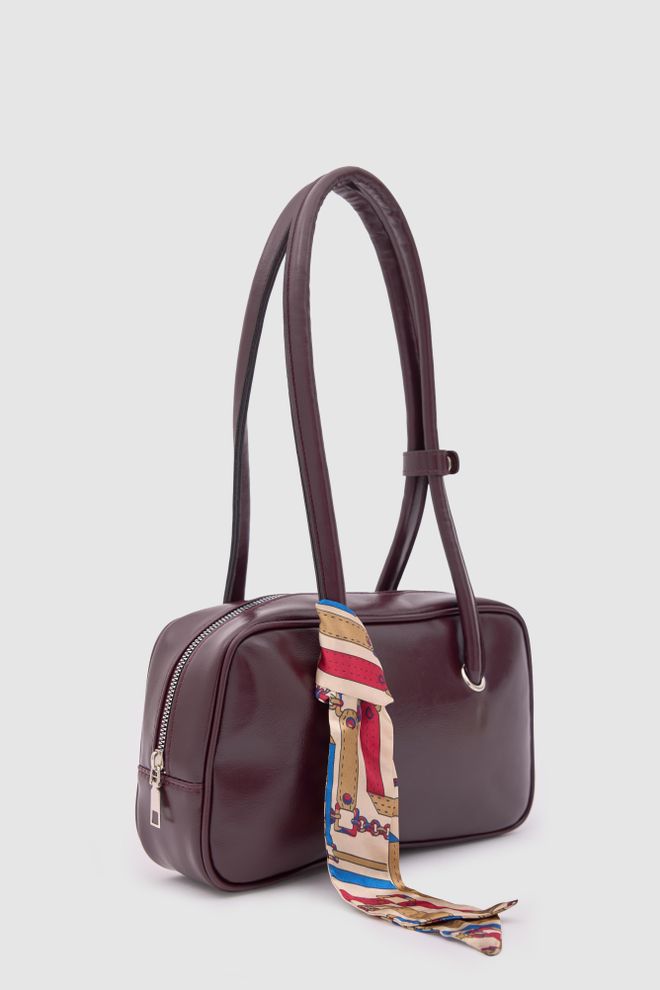 Mina Fashion Scarf Detailed Baguette Bag Wholesale Clothing Synthetic Leather