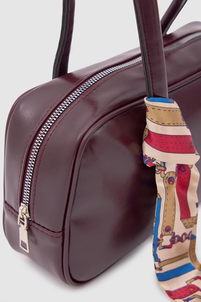 Mina Fashion Scarf Detailed Baguette Bag Wholesale Clothing 2