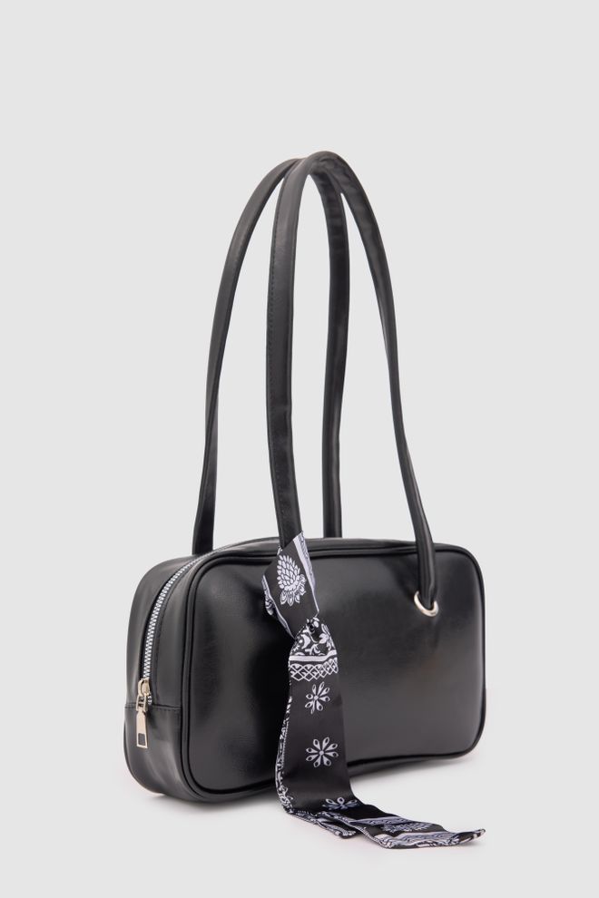 Mina Fashion Scarf Detailed Baguette Bag Wholesale Clothing Synthetic Leather