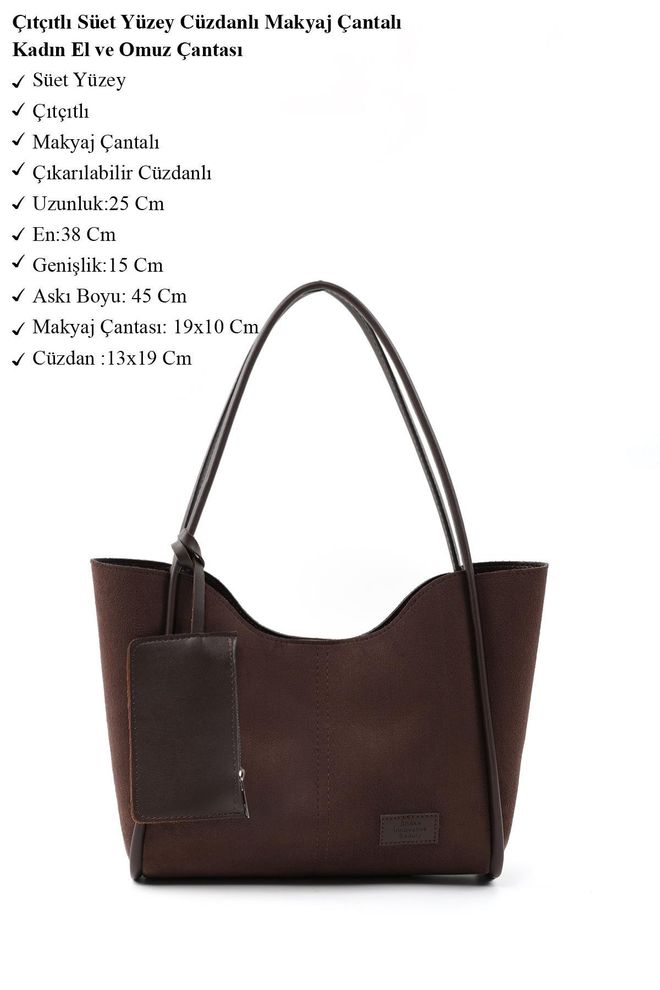 Mina Fashion Bolsa Feminina De Mão E Ombro Com Carteira De Couro Sintético Bolsa De Maquiagem Com Encaixes Roupas por atacado 2