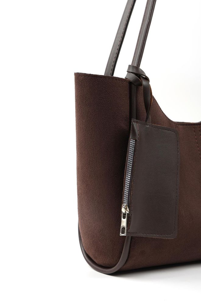 Mina Fashion Bolsa Feminina De Mão E Ombro Com Carteira De Couro Sintético Bolsa De Maquiagem Com Encaixes Roupas por atacado 4