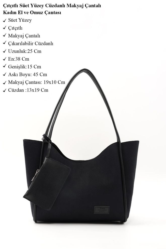 Mina Fashion Bolsa Feminina De Mão E Ombro Com Carteira De Couro Sintético Bolsa De Maquiagem Com Encaixes Roupas por atacado 2