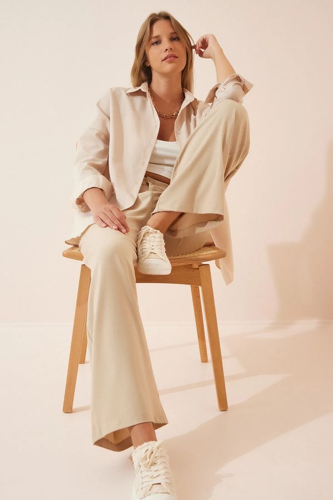 Mina Fashion Oversized lang basisshirt Groothandel Kleding Bescheiden