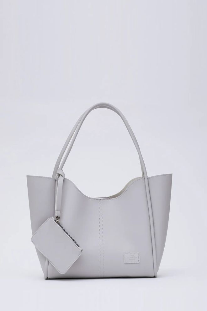 Mina Fashion Bolsa Feminina De Mão E Ombro Com Fecho De Pressão Carteira De Couro Sintético E Bolsa De Maquiagem Roupas por atacado 0