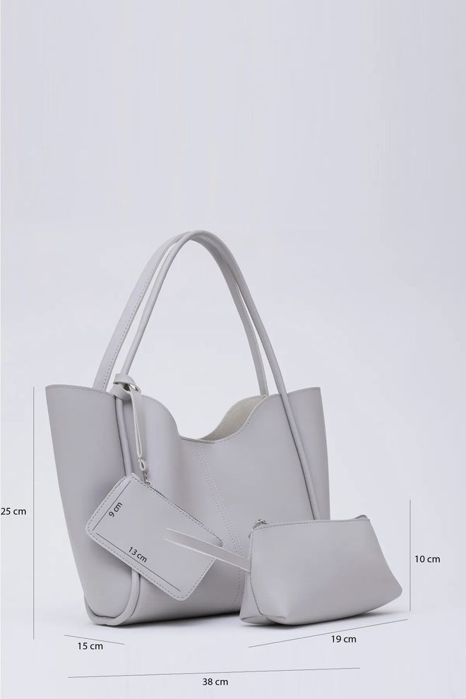 Mina Fashion Bolsa Feminina De Mão E Ombro Com Fecho De Pressão Carteira De Couro Sintético E Bolsa De Maquiagem Roupas por atacado 1