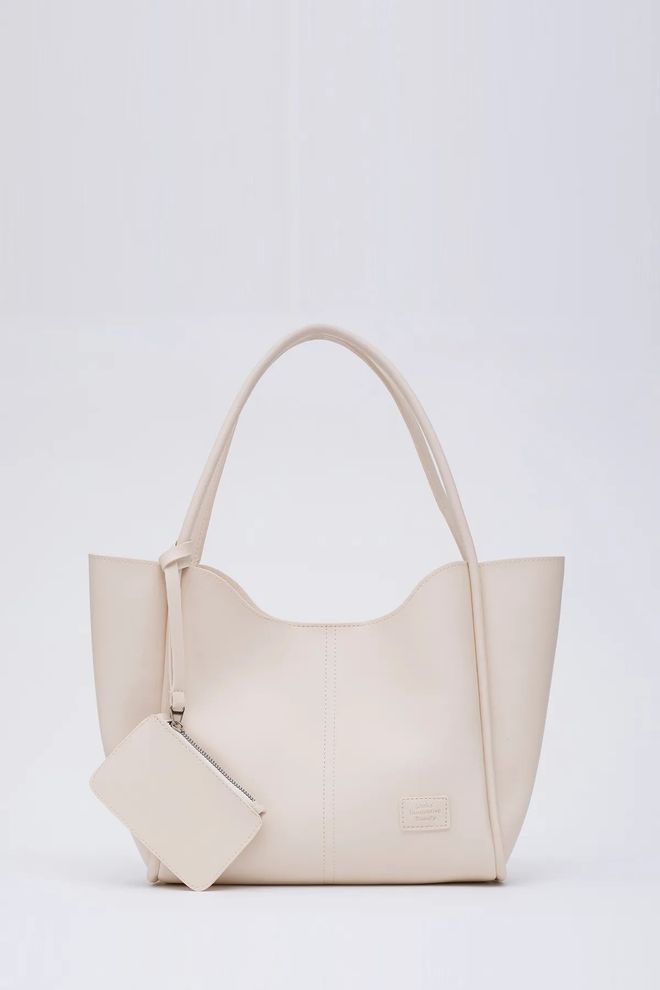 Mina Fashion Bolsa Feminina De Mão E Ombro Com Carteira De Couro Sintético E Bolsa De Maquiagem Roupas por atacado 0