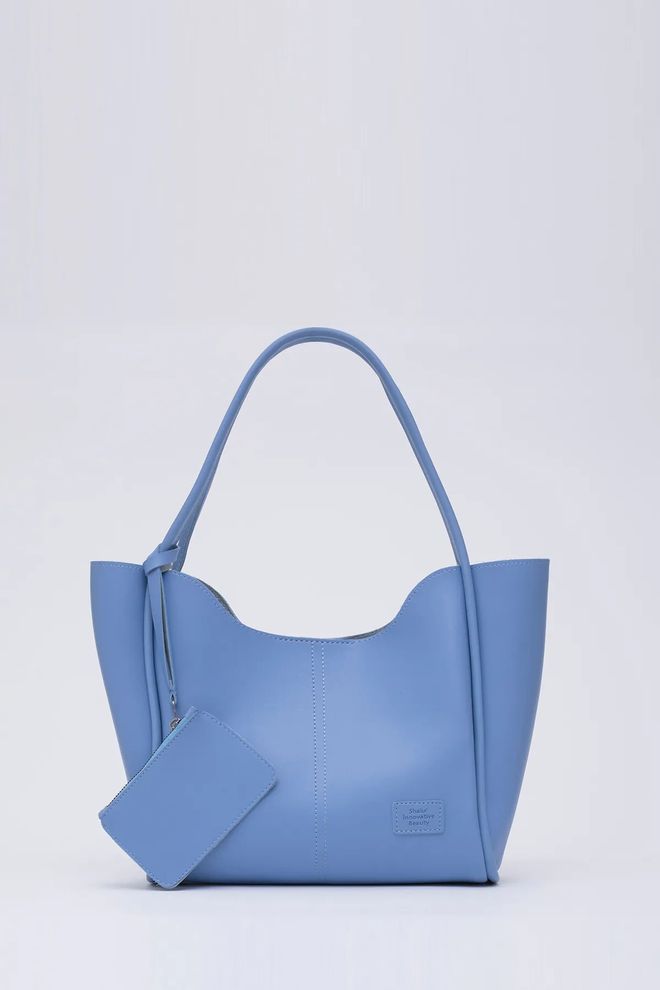 Mina Fashion Bolsa Feminina De Mão E Ombro Com Fecho De Pressão Carteira De Couro Sintético E Bolsa De Maquiagem Roupas por atacado 0