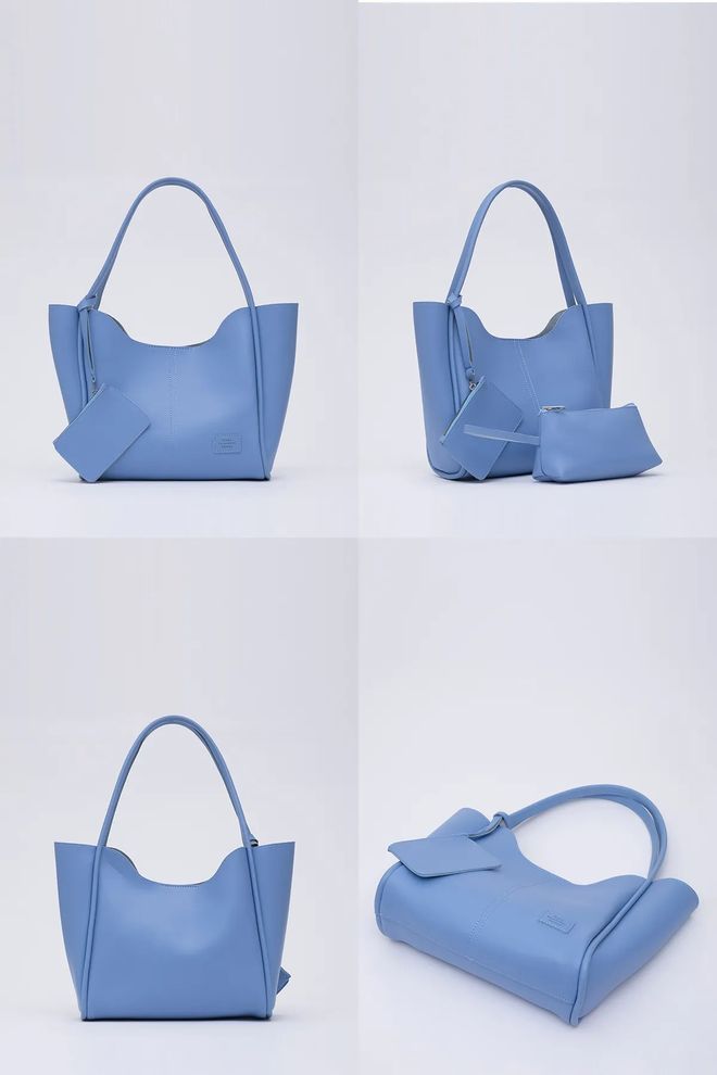 Mina Fashion Bolsa Feminina De Mão E Ombro Com Fecho De Pressão Carteira De Couro Sintético E Bolsa De Maquiagem Roupas por atacado 7