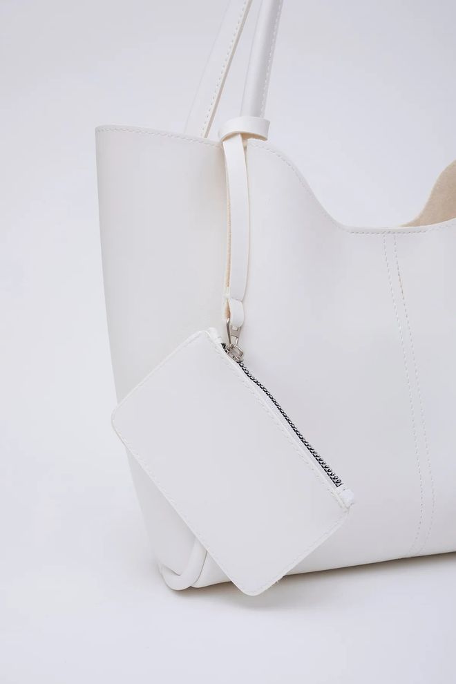 Mina Fashion Bolsa Feminina De Mão E Ombro Com Fecho De Pressão Carteira De Couro Sintético E Bolsa De Maquiagem Roupas por atacado 4