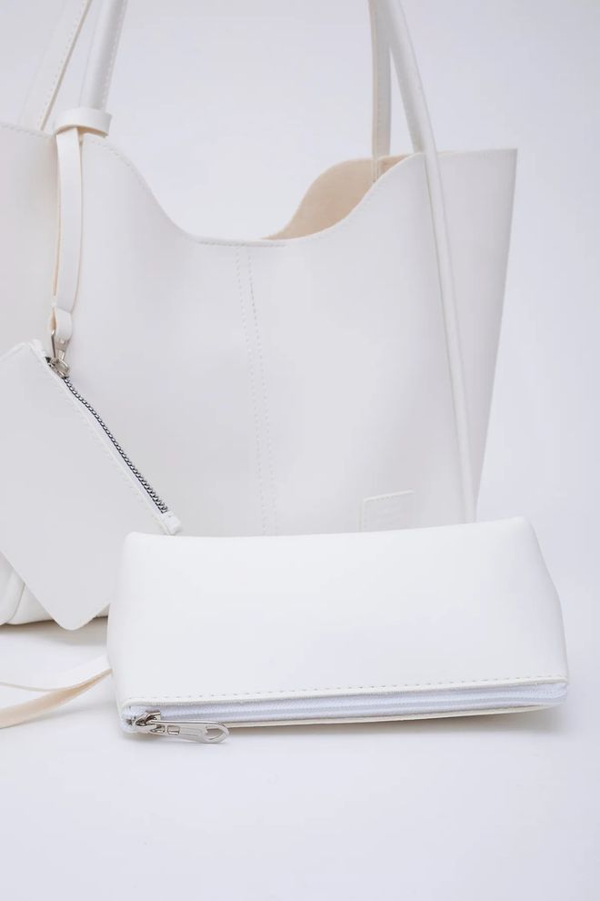 Mina Fashion Bolsa Feminina De Mão E Ombro Com Fecho De Pressão Carteira De Couro Sintético E Bolsa De Maquiagem Roupas por atacado 5