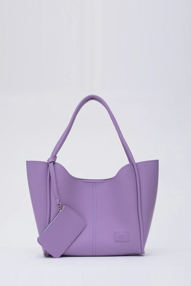 Mina Fashion Bolsa Feminina De Mão E Ombro Com Fecho De Pressão Carteira De Couro Sintético E Bolsa De Maquiagem Roupas por atacado 0