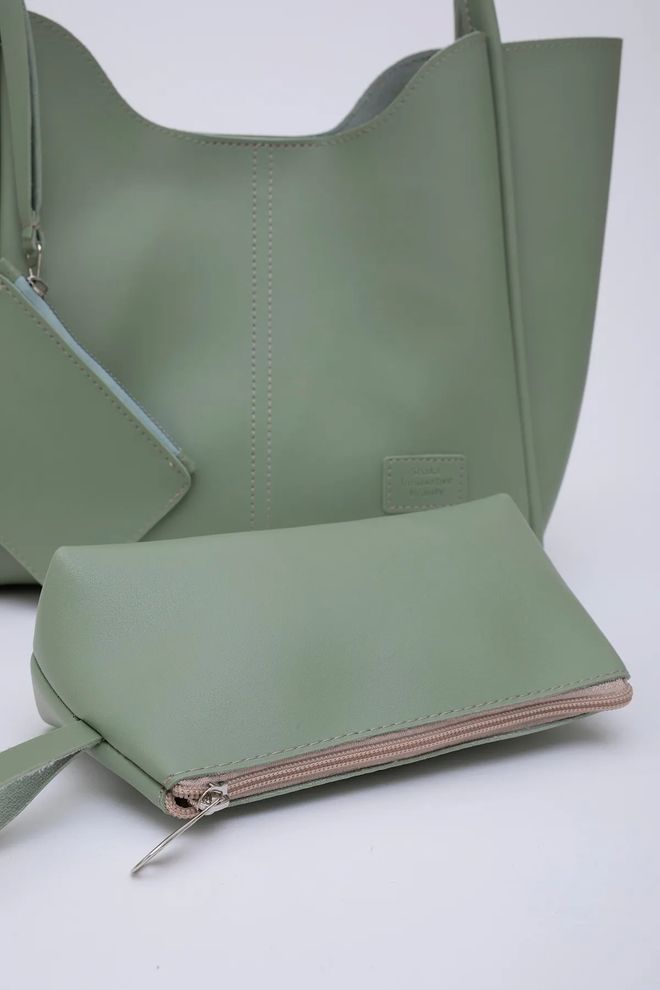 Mina Fashion Bolsa Feminina De Mão E Ombro Com Fecho De Pressão Carteira De Couro Sintético E Bolsa De Maquiagem Roupas por atacado 5