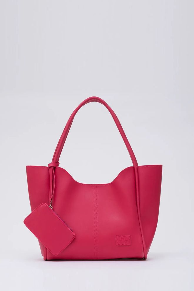 Mina Fashion Bolsa Feminina De Mão E Ombro Com Fecho De Pressão Carteira De Couro Sintético E Bolsa De Maquiagem Roupas por atacado 0