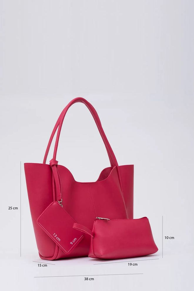 Mina Fashion Bolsa Feminina De Mão E Ombro Com Fecho De Pressão Carteira De Couro Sintético E Bolsa De Maquiagem Roupas por atacado 1