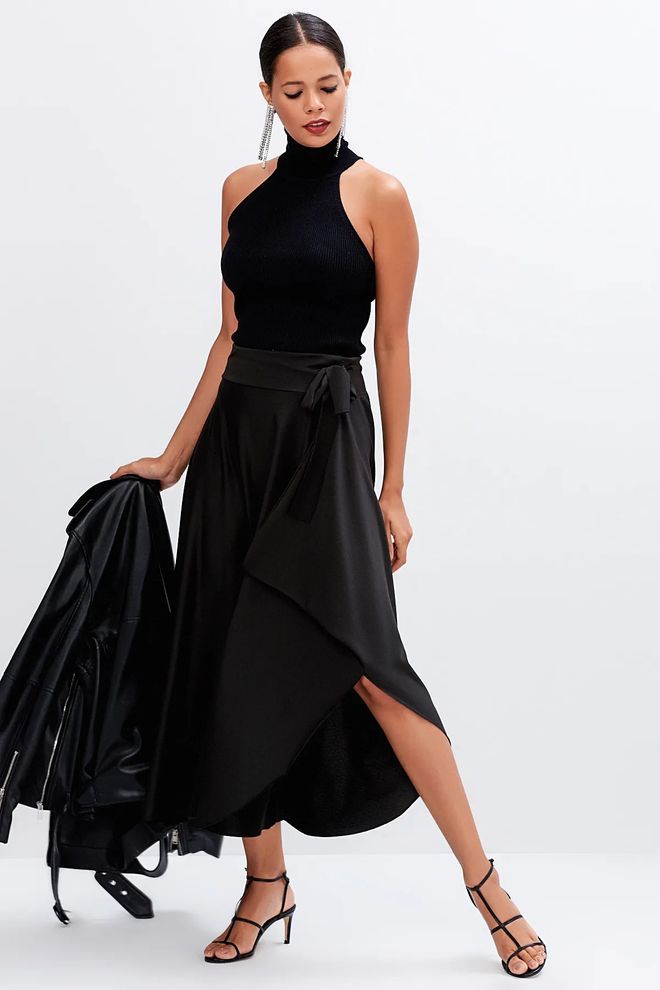 Mina Fashion Gonna Asimmetrica Nera Abbigliamento all'ingrosso Casuale