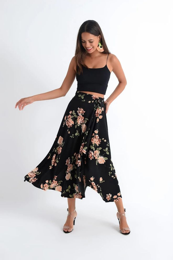 Mina Fashion Gonna Asimmetrica Nero Polvere Abbigliamento all'ingrosso Casuale
