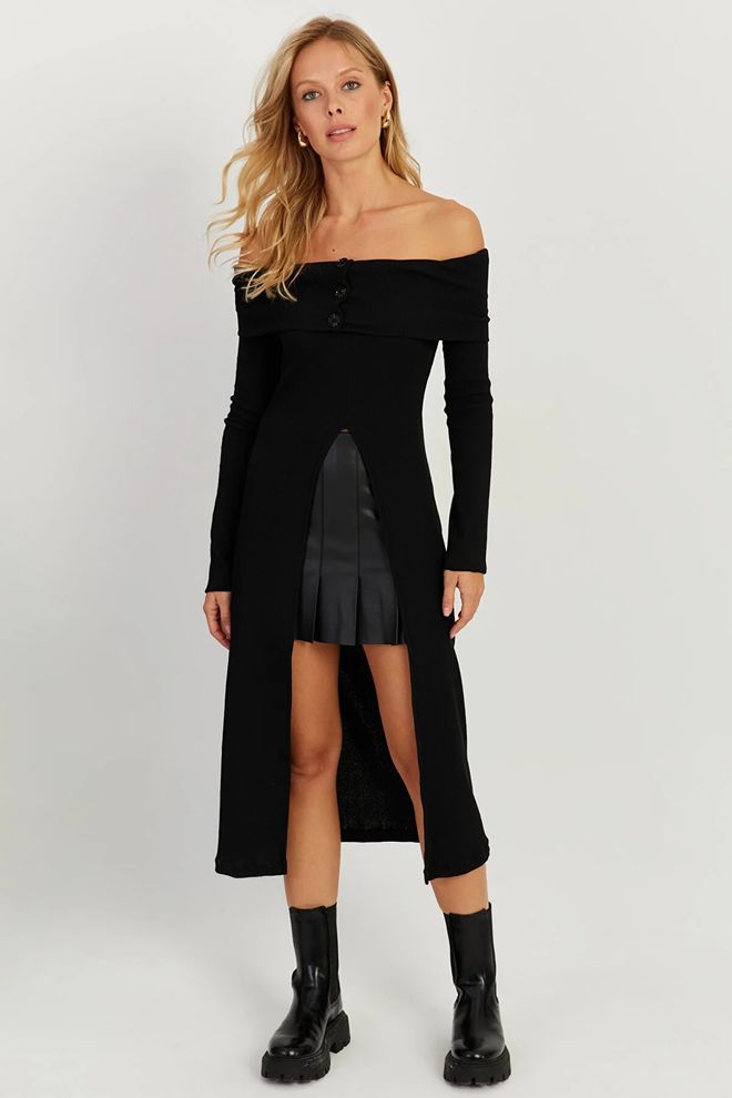 Mina Fashion Tunica Da Donna Con Colletto Della Madonna Nera Abbigliamento all'ingrosso Casuale