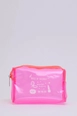 A wholesale clothing model wears mna11565-transparent-pvc-travel-&-makeup-bag, Turkish wholesale  of 