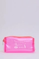 A wholesale clothing model wears mna11570-rectangular-transparent-pvc-travel-&-makeup-bag, Turkish wholesale  of 