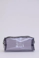 A wholesale clothing model wears mna11574-rectangular-transparent-pvc-travel-&-makeup-bag, Turkish wholesale  of 