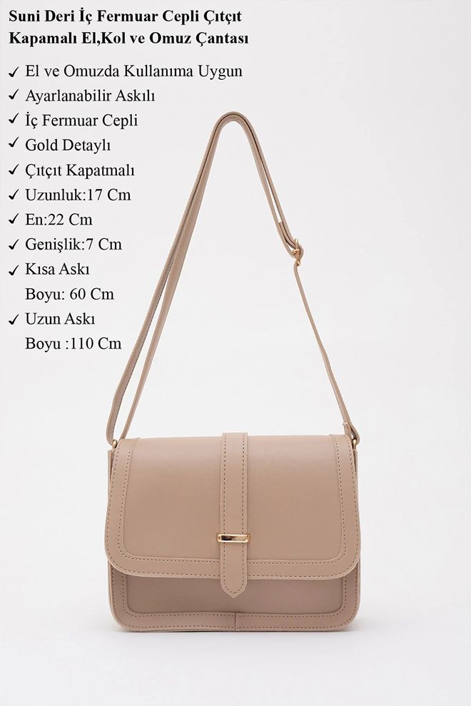 Mina Fashion Bolso De Mano Brazo Y Hombro De Cuero Artificial Con Bolsillo Interno Con Cremallera Y Cierre A Presión Ropa al por mayor 2