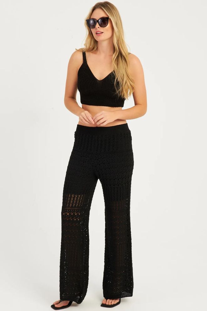 Mina Fashion Pantaloni In Maglia Traforata Abbigliamento all'ingrosso Boho